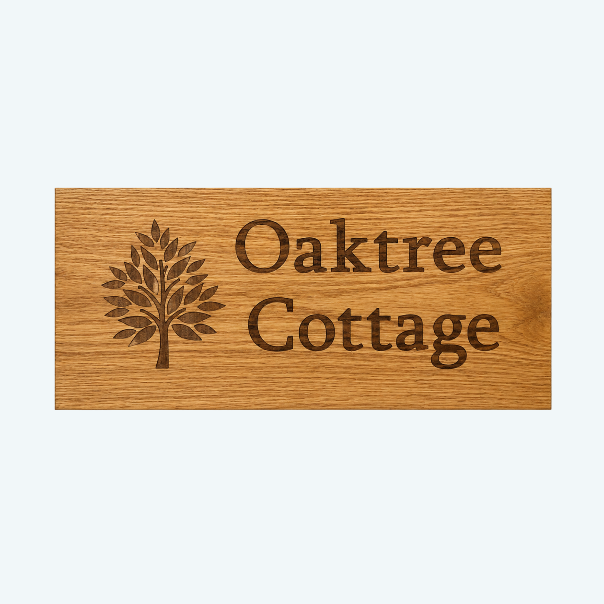 House Name with Image (wood inlay)