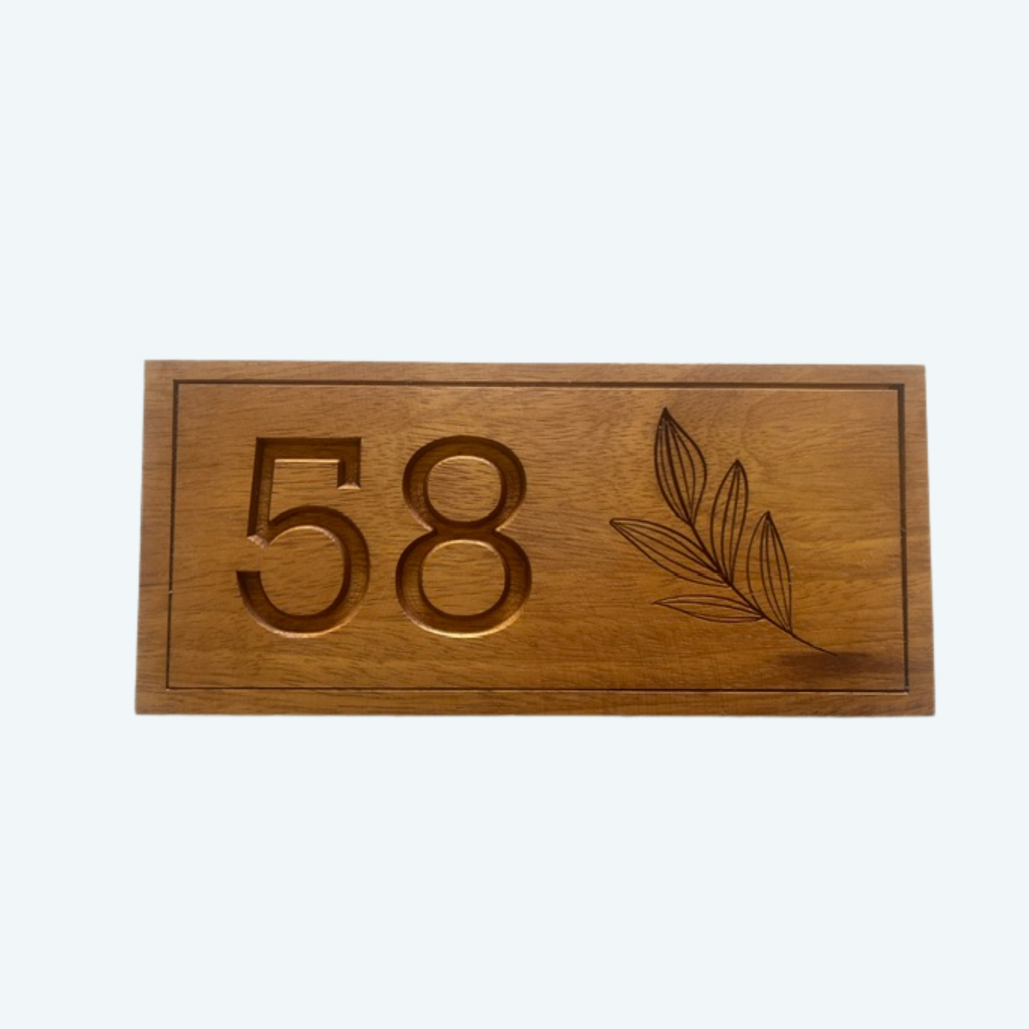 House Number with Image (carved)
