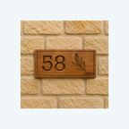 House Number with Image (carved)