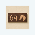 House Number with Image (wood inlay)