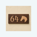 House Number with Image (wood inlay)