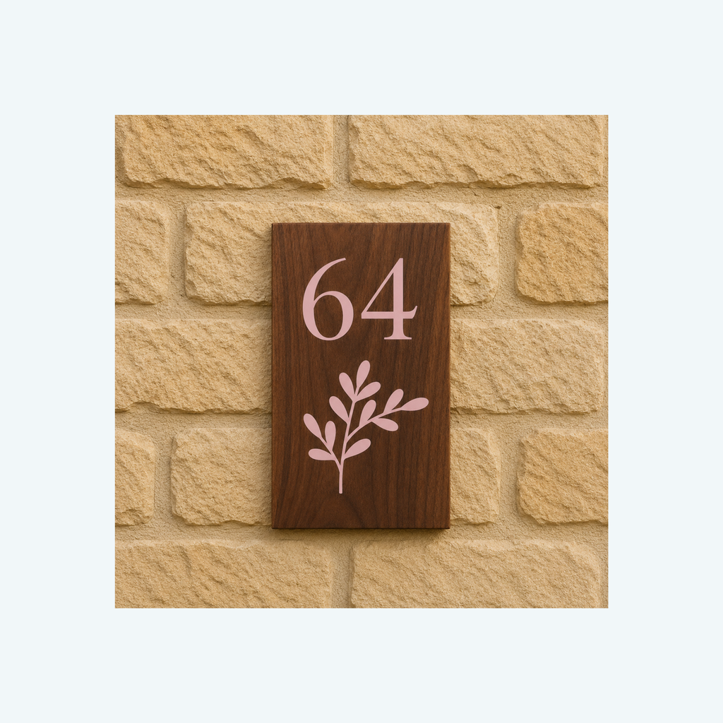 House Number with Image (resin inlay)