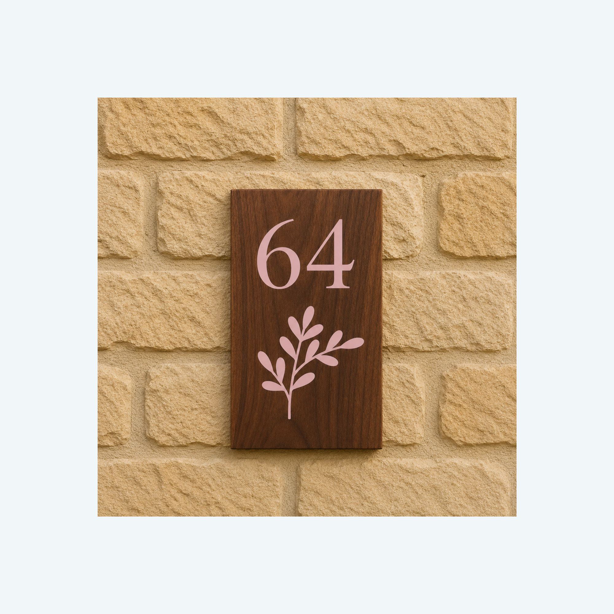 House Number with Image (resin inlay)