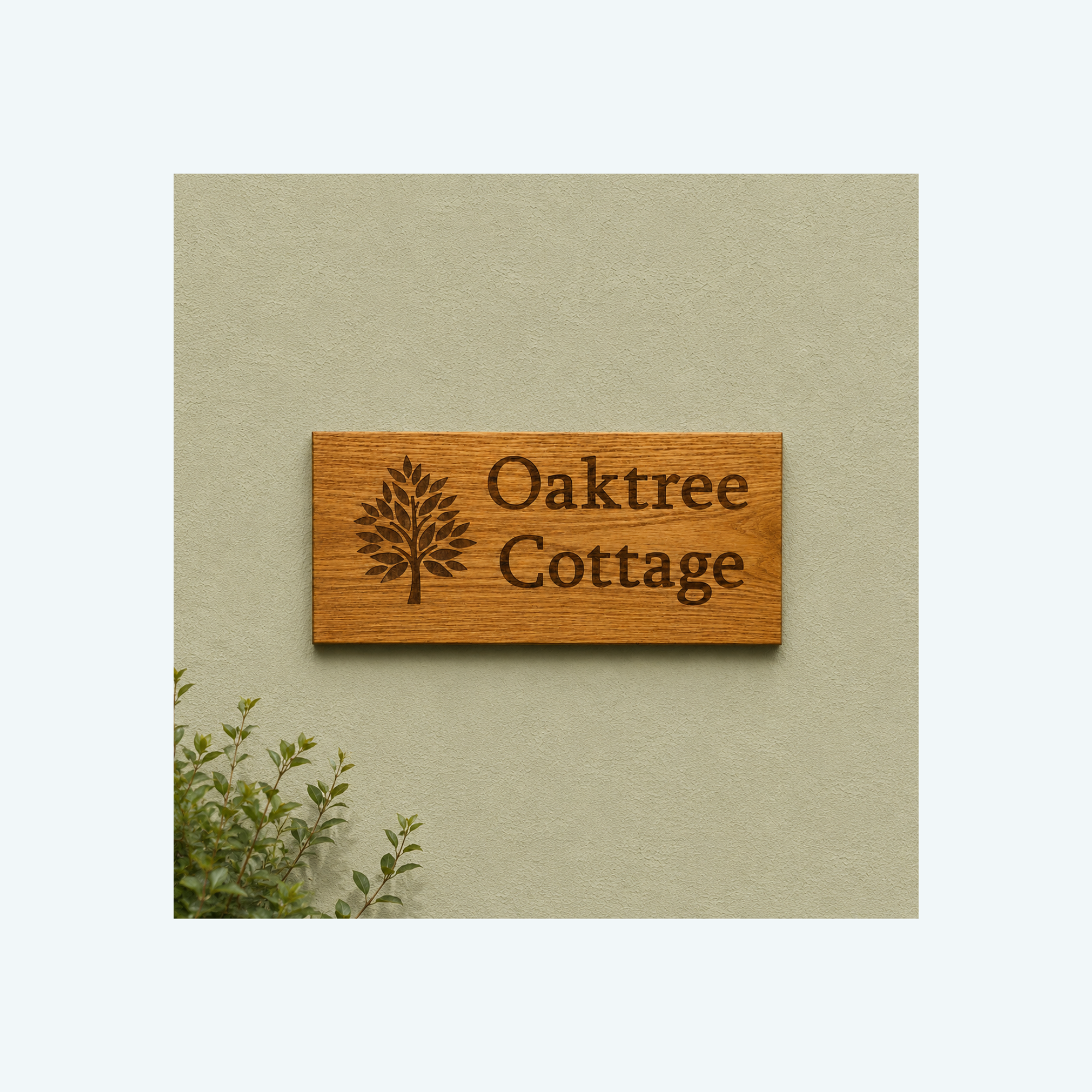 House Name with Image (wood inlay)