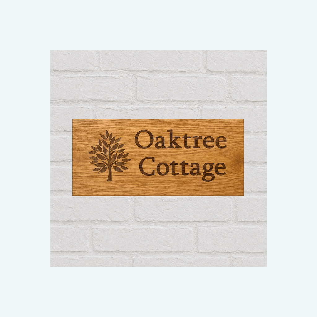 House Name with Image (wood inlay)