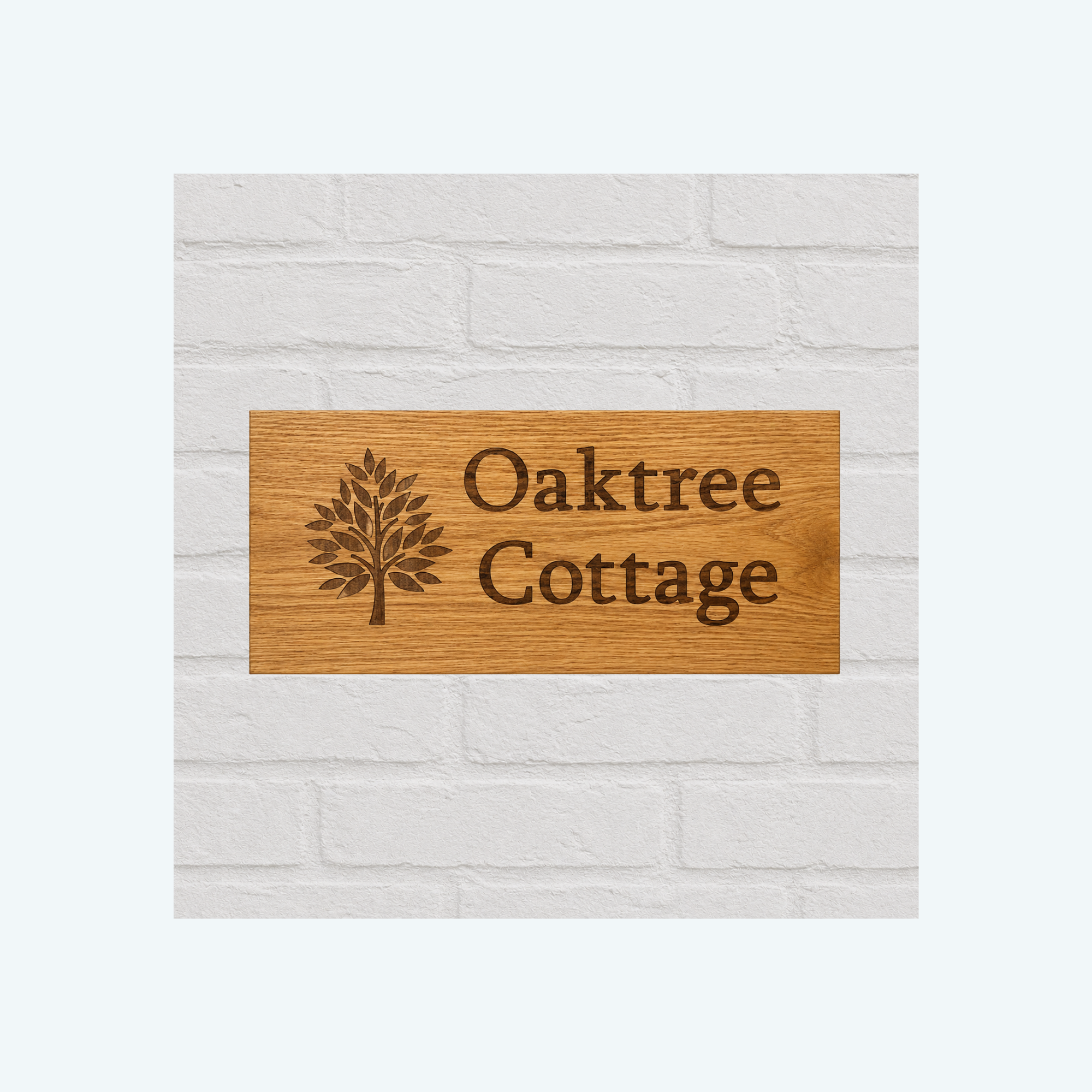 House Name with Image (wood inlay)